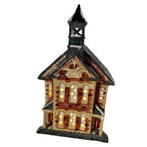 Department 56 Snow House Series Town Hall Christmas Village Piece Lighted 1984